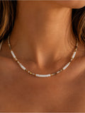 Mookite and MoP Gemstone Necklace Style #22A