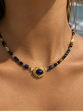 Deep Mystic Mixed Gemstone Necklace Style #23A