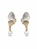 Luna Wing Pearl Earrings