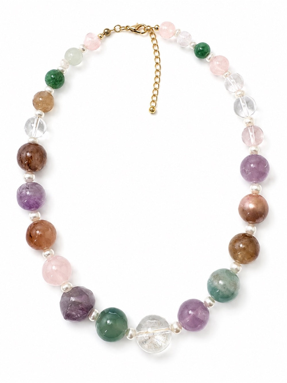 Mixed Jumbo Gemstone Necklace Style #26A