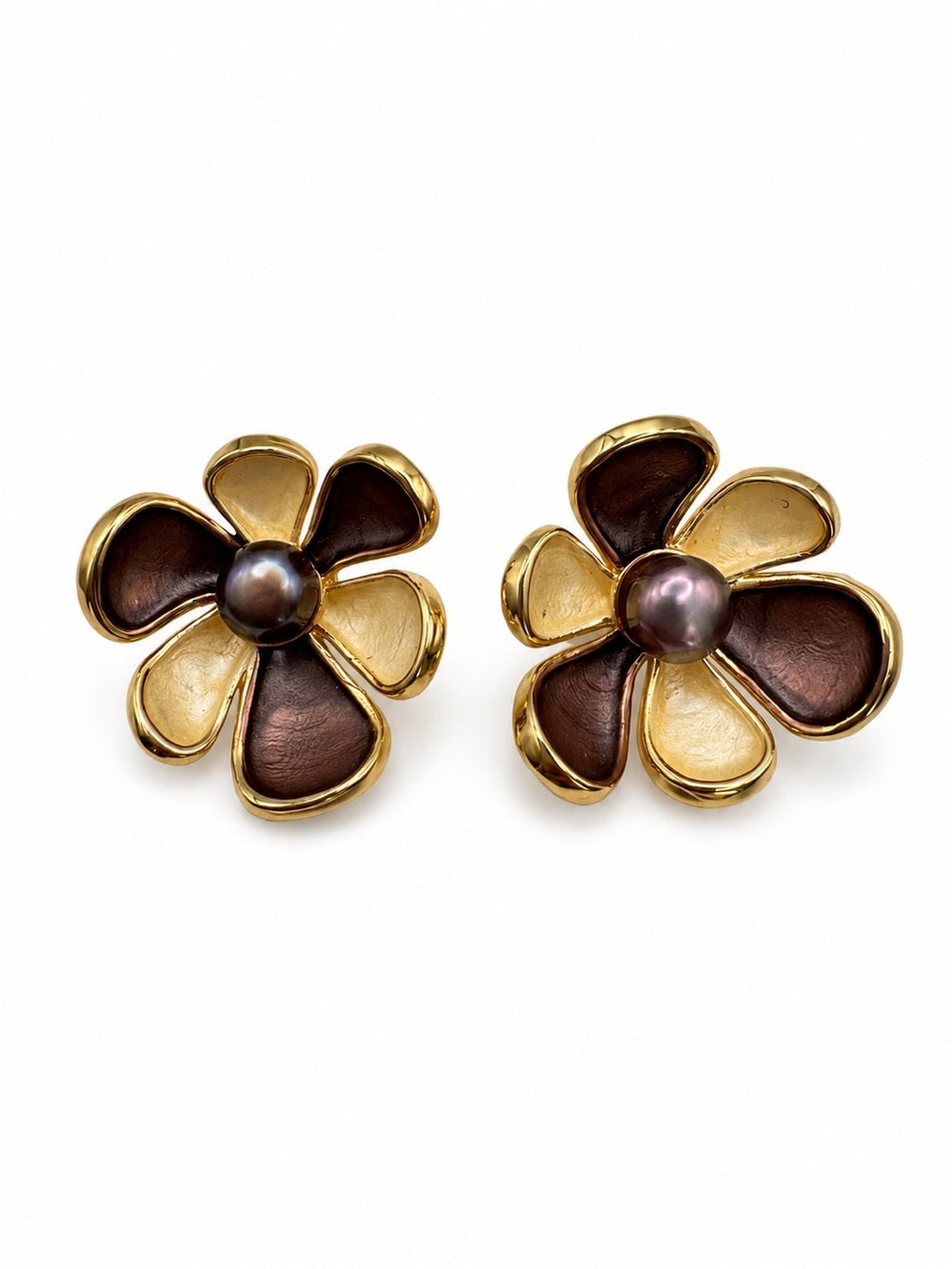 Cocoa Blossom Pearl Studs