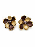 Cocoa Blossom Pearl Studs