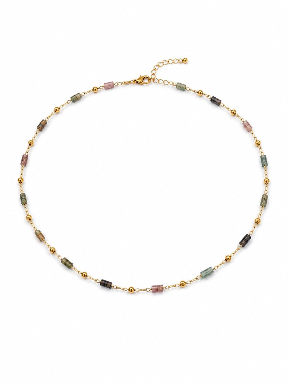 Moss Agate Gemstone Necklace Style #31A