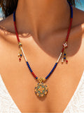 Mosaic Bloom Necklace Gemstone Necklace Style #37A