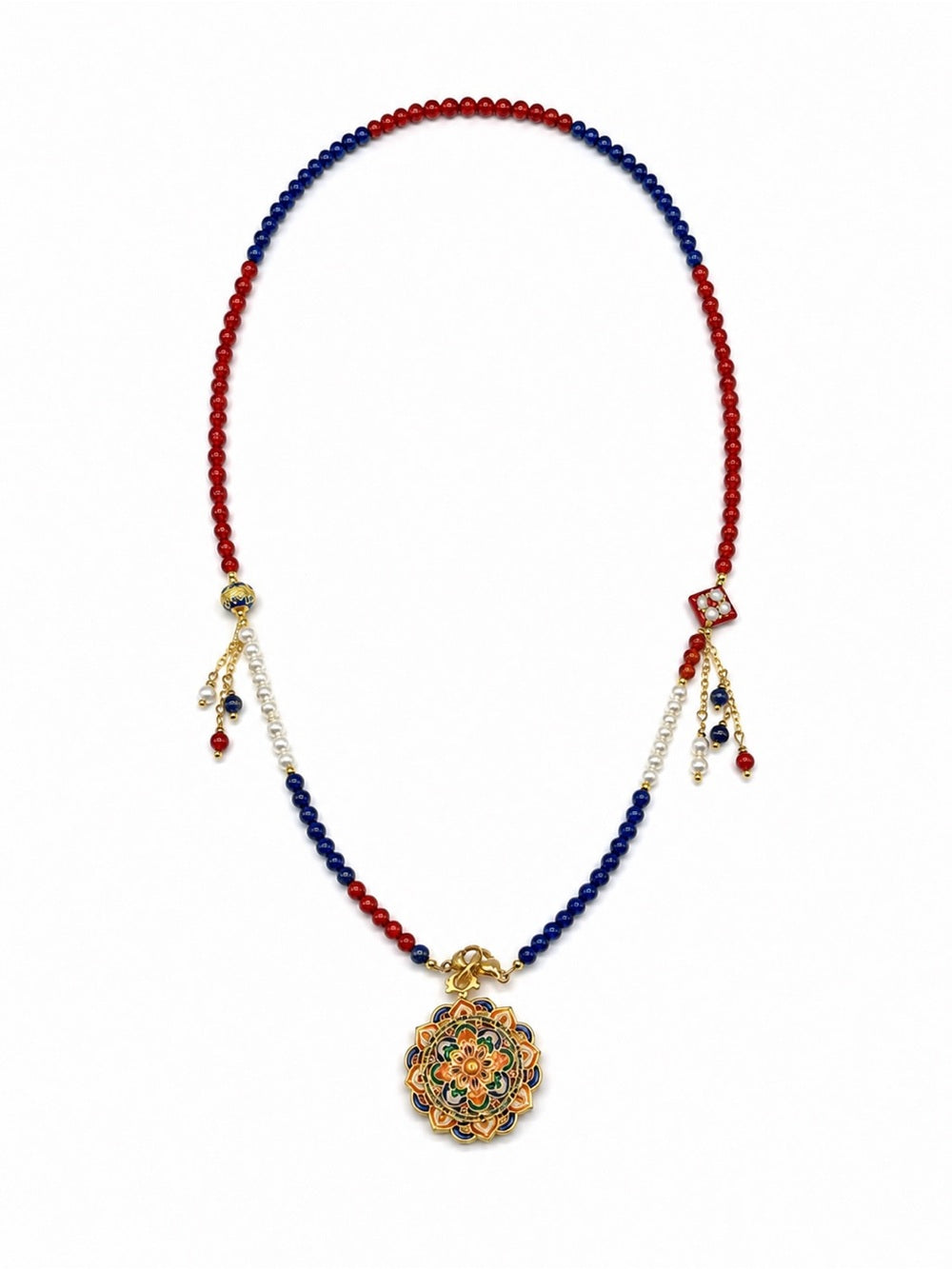 Mosaic Bloom Necklace Gemstone Necklace Style #37A