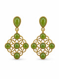 Green Jade Filigree Earrings