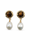 Honey Tiger Eye Pearl Drops
