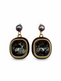 Elegant Smoky Crystal Drop Earrings