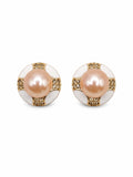 Elevated Pink Freshwater Pearl Earrings