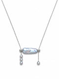Silver Tide Pearl Necklace