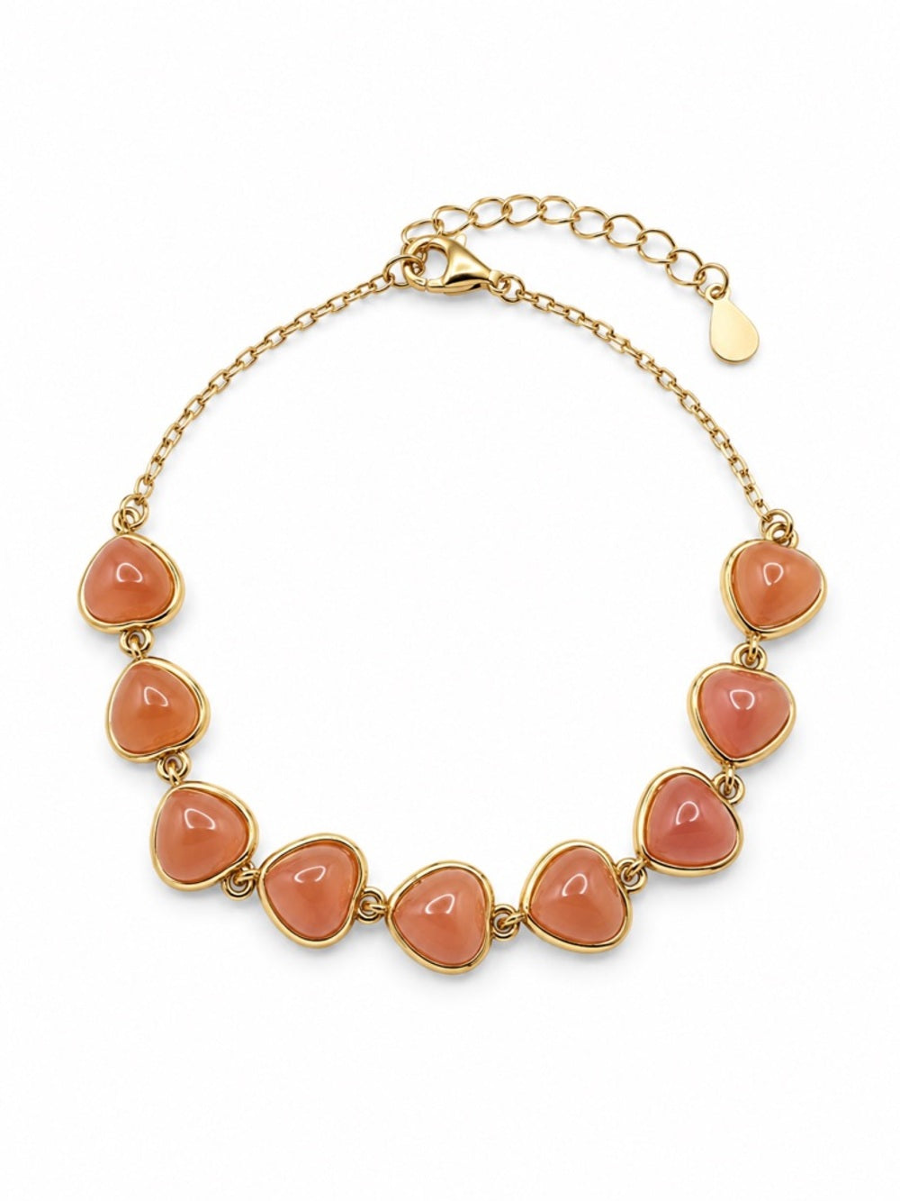 #B6 Juicy Agate Heart Bracelet (S925)
