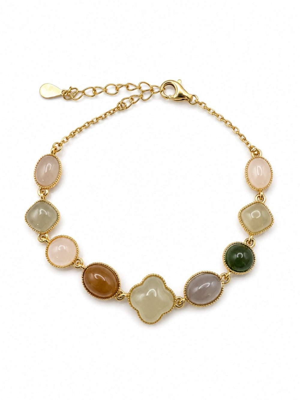 #B12 Jade Reverie Clover Bracelet (S925)
