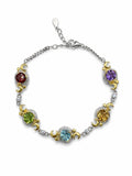 #B18 Moon and Star Mixed Gemstone Bracelet