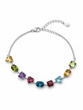 #B19 Aurora Gemstone Heart Bracelet (S925)