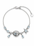 #B23 The Venus Aquamarine Shell Bracelet (S925)