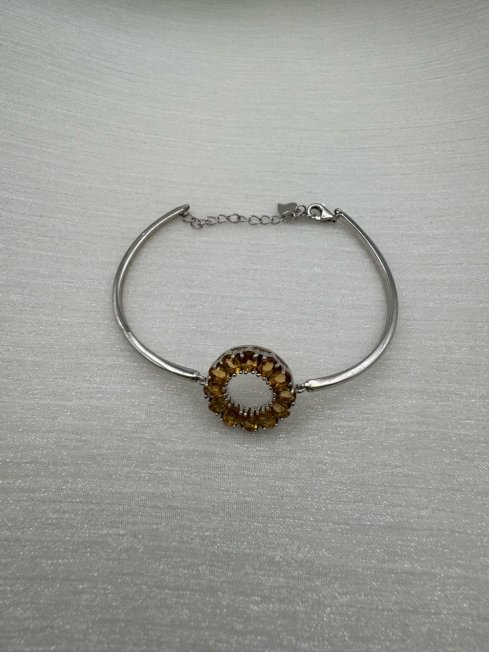 #B28 Golden Halo Citrine Bracelet (S925)