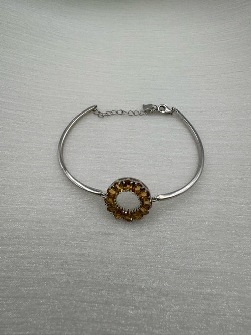 #B28 Golden Halo Citrine Bracelet (S925)