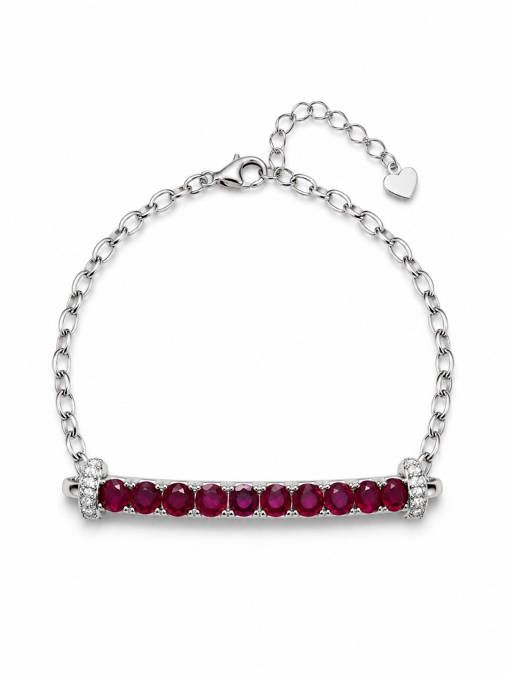 #B30 Ruby Bar Bracelet (S925)