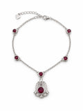 #B31 Ruby Tulip Bracelet (S925)
