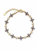 #B32 Tanzanite Flower Bracelet (S925)