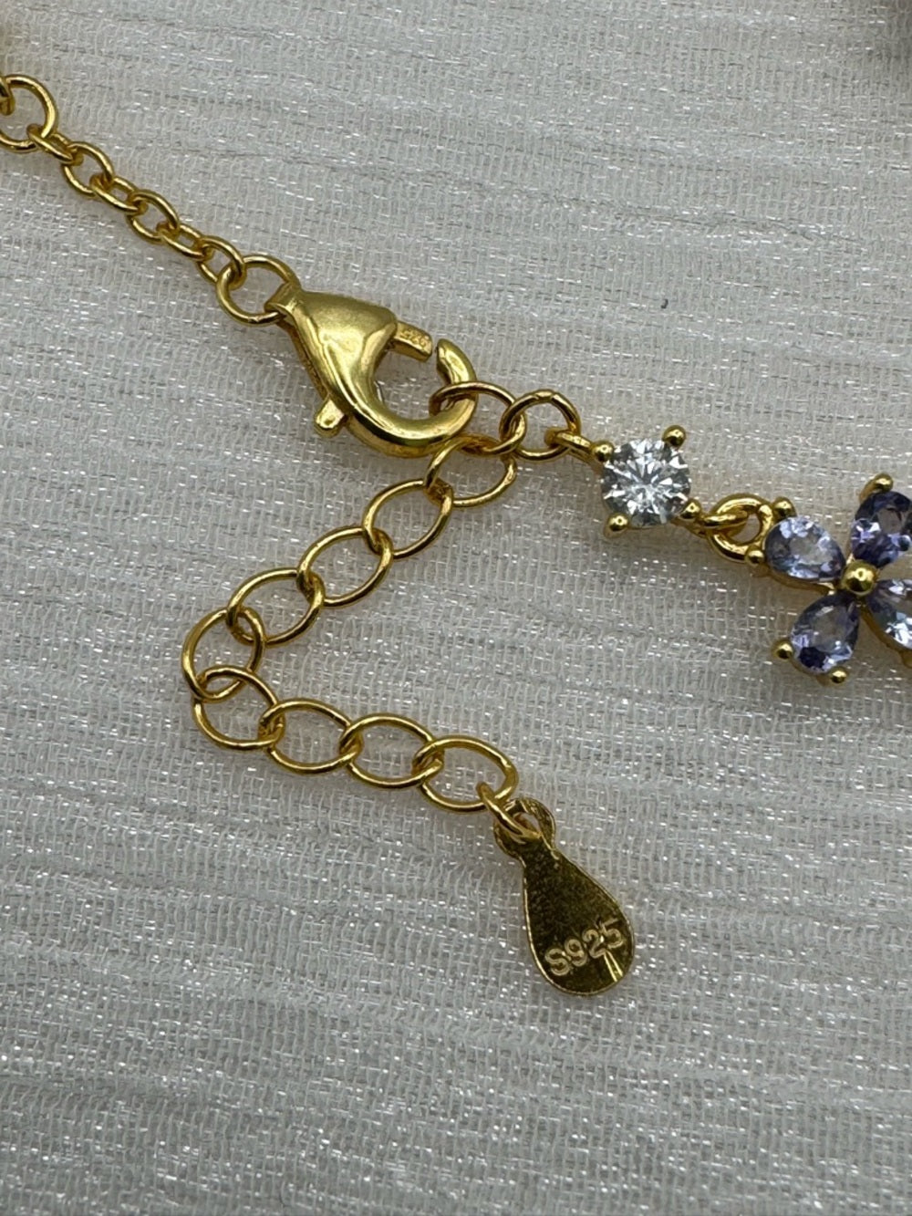 #B32 Tanzanite Flower Bracelet (S925)