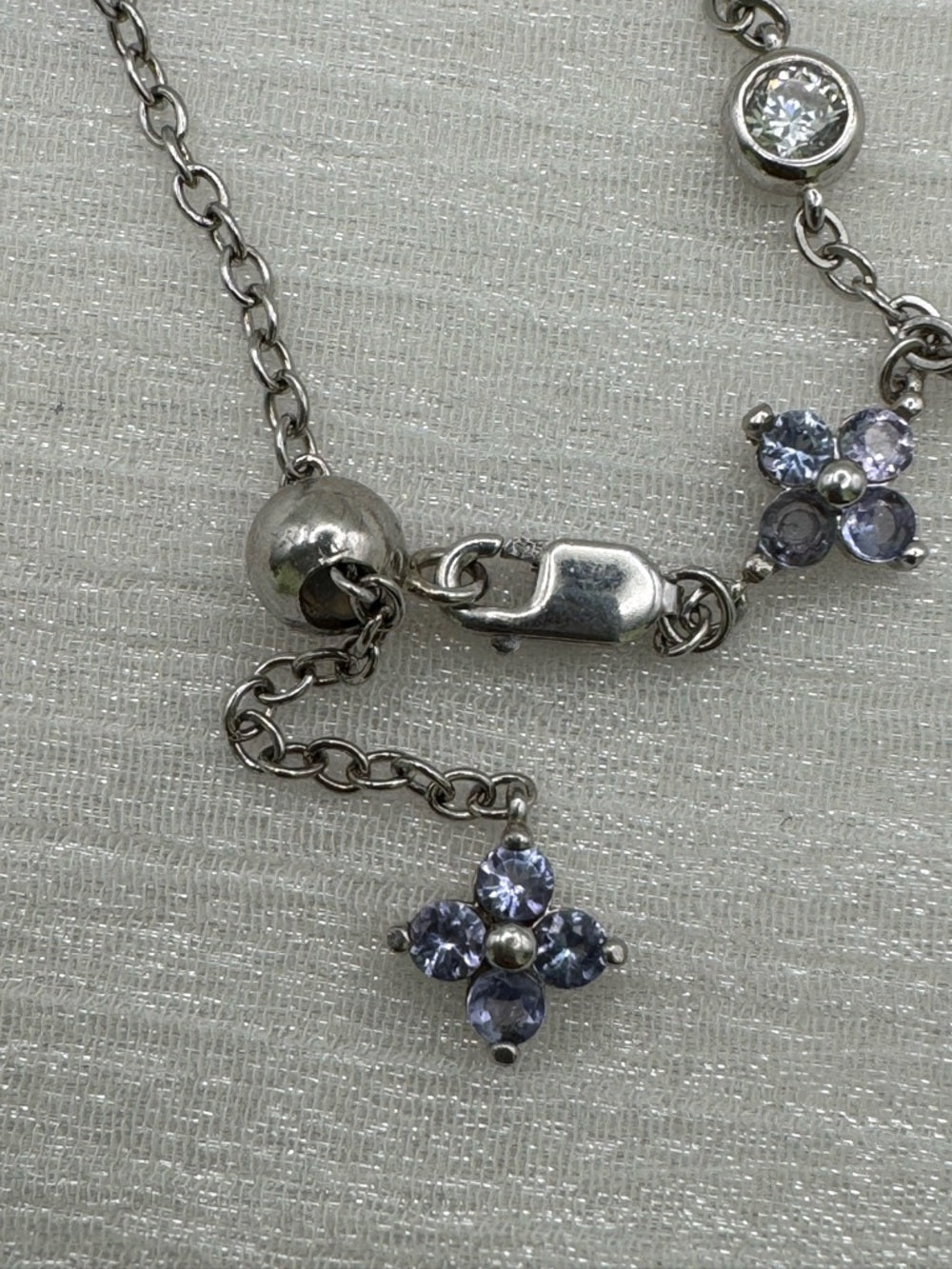 #B33 Tanzanite Flower Bracelet (S925)
