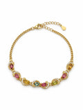 #B36 Wildflower Rainbow Tourmaline Bracelet (S925)