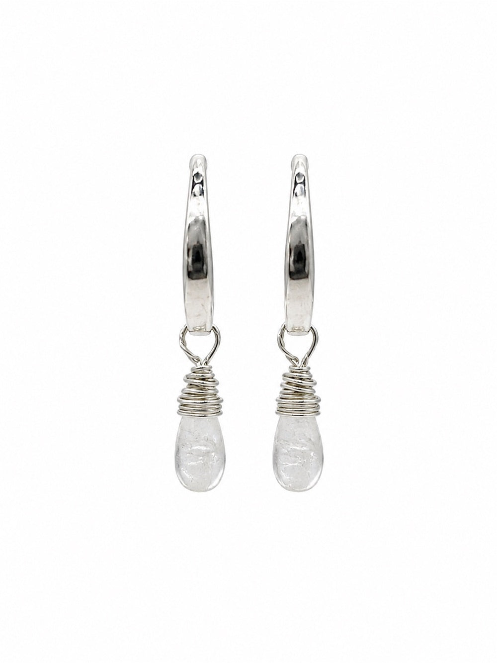 HK0048 Moonstone Hook Earrings (S925)
