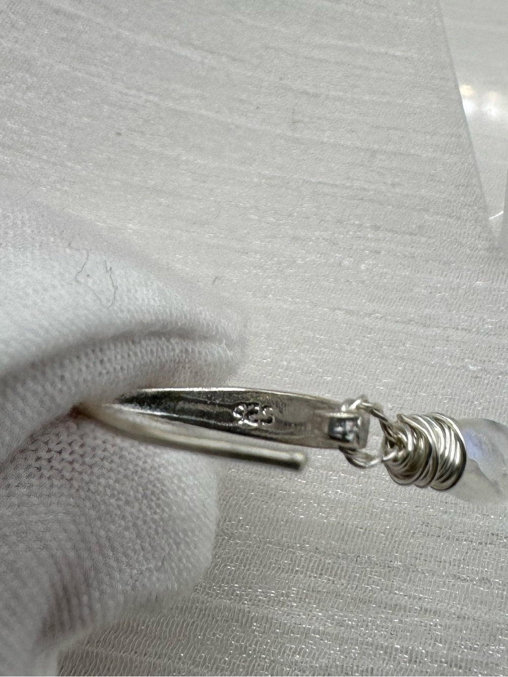 HK0048 Moonstone Hook Earrings (S925)