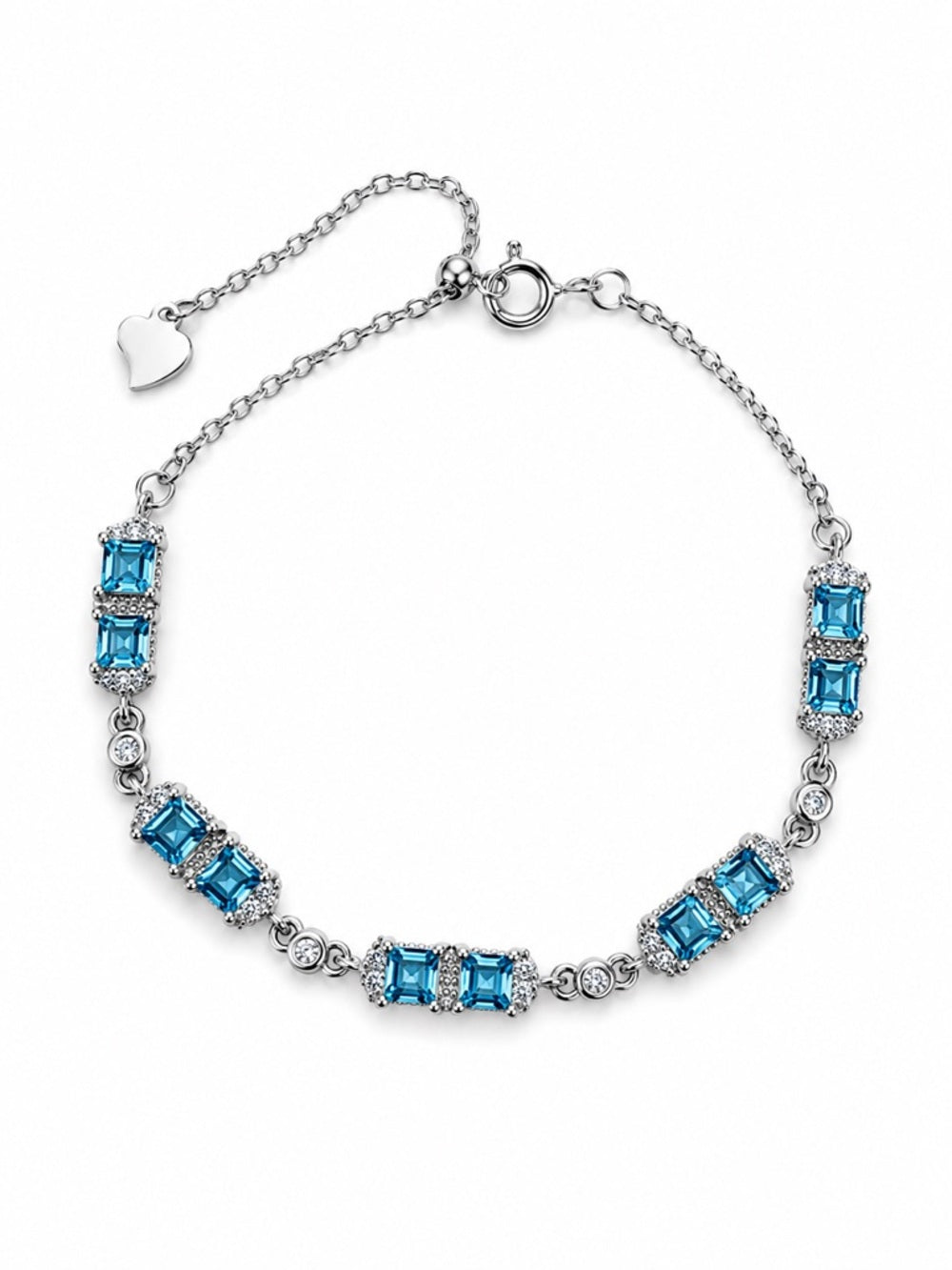 #B47 Blue Topaz Capri Bracelet (S925)