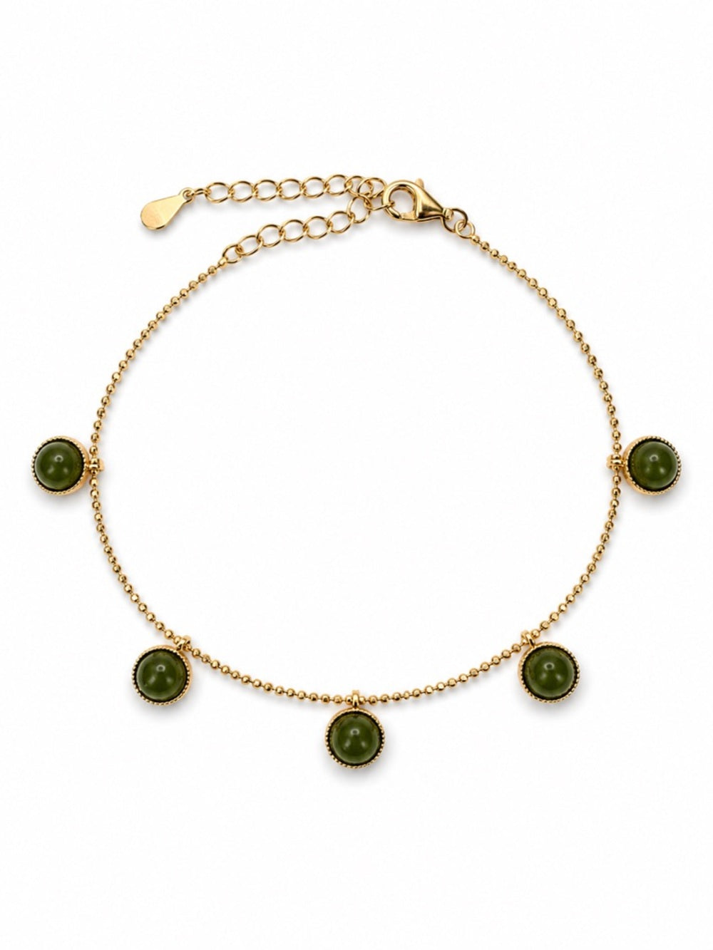 #B51 Jade Coin Bracelet (S925)