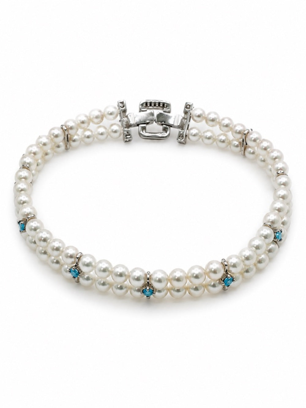 #B55 Double Strand Freshwater Pearl Bracelet