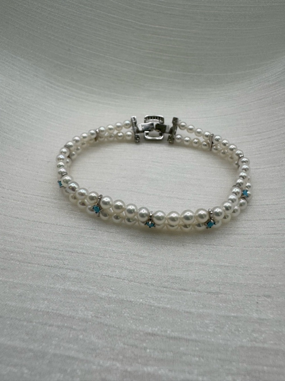 #B55 Double Strand Freshwater Pearl Bracelet