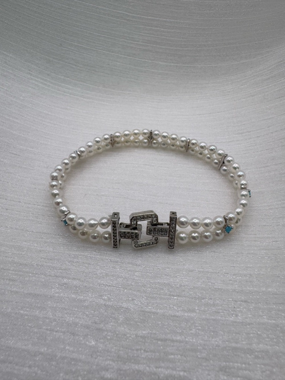 #B55 Double Strand Freshwater Pearl Bracelet