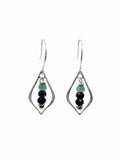 HK0096 Tourmaline Lotus Hook Earrings (S925)