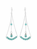 HK0044 Amazonite Swing Chandelier Earrings (S925)
