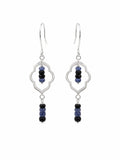HK003 Sapphire Moroccan Hook Earrings (S925)