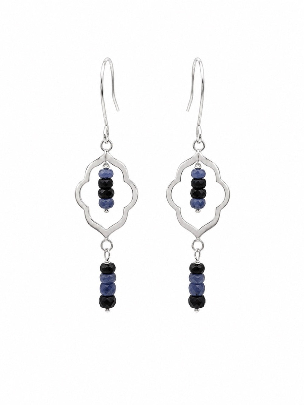HK003 Sapphire Moroccan Hook Earrings (S925)
