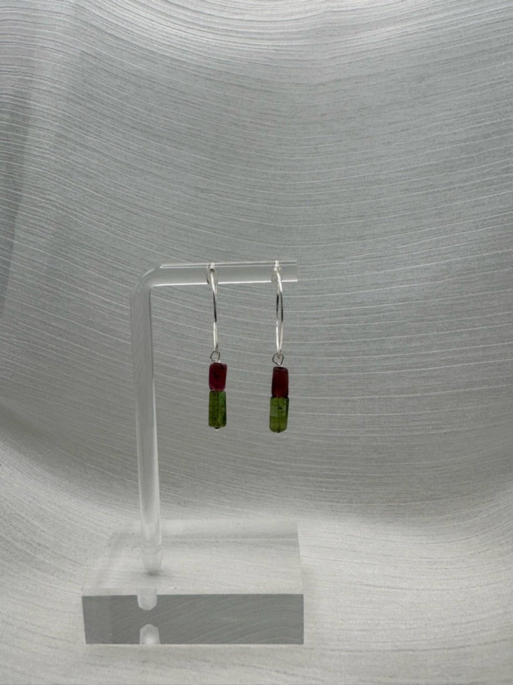 HP0090 Tourmaline Hoop Earrings (S925)