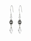 HK0042 Clear Quartz Bali Hook Earrings (S925)