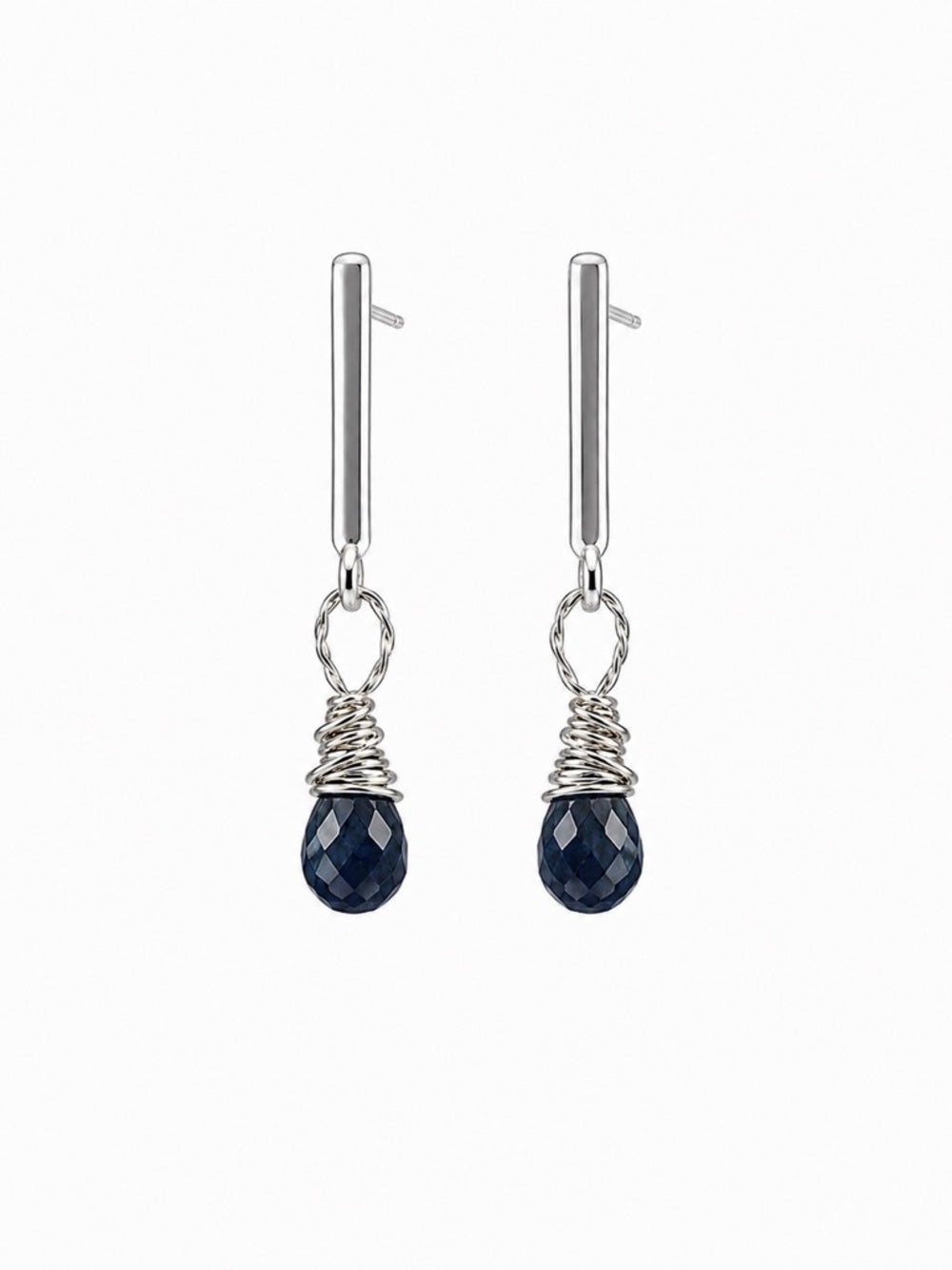 P0020 London Blue Topaz Pushback Earrings (S925)