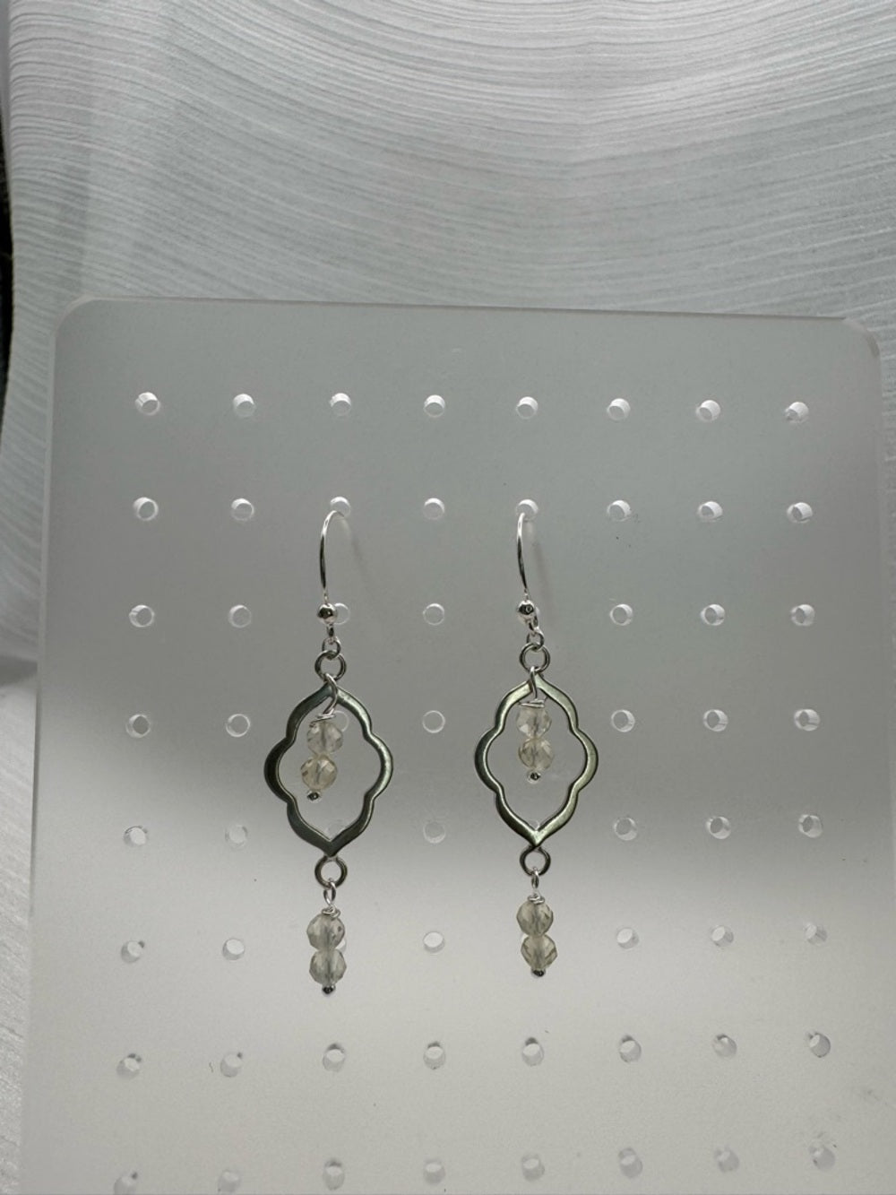 HK0029 Lemon Quartz Moroccan Hook Earrings (S925)