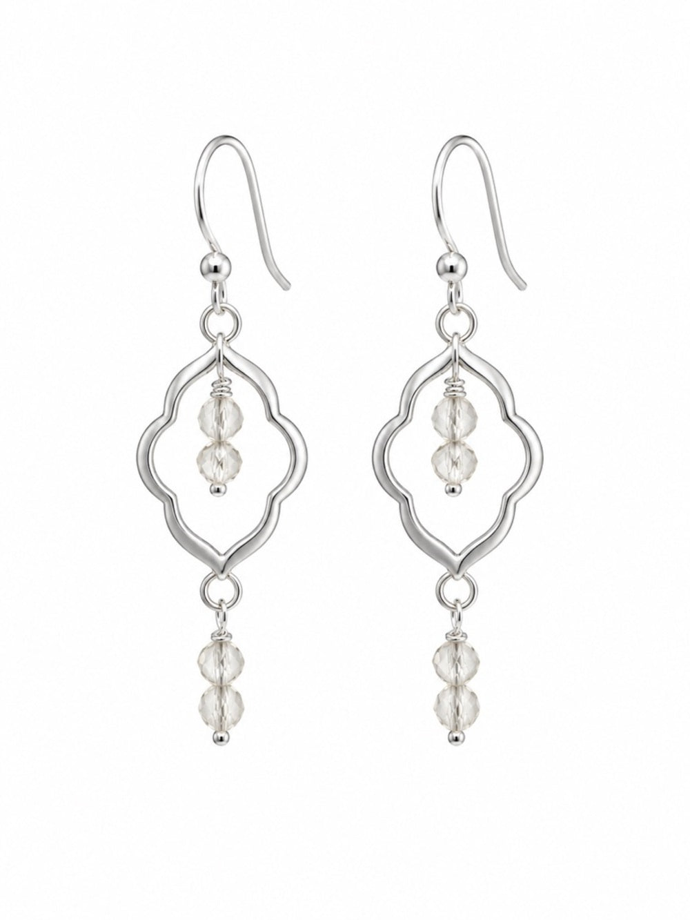 HK0029 Lemon Quartz Moroccan Hook Earrings (S925)