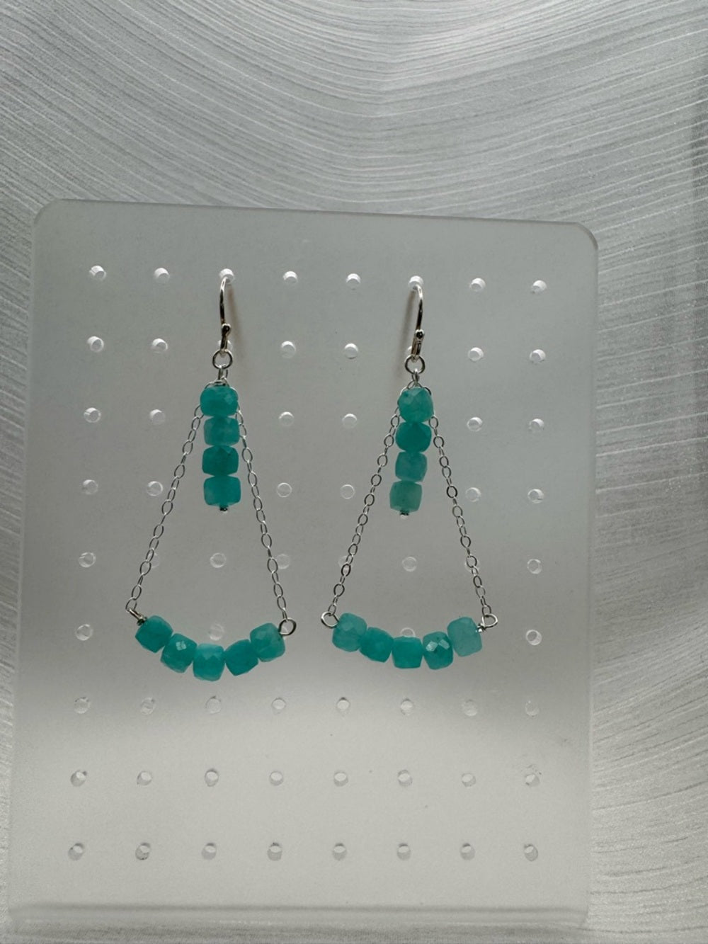 HK0045 Amazonite Swing Earrings (S925)