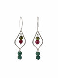 HK095 Rainbow Tourmaline Moroccan Hook Earrings (S925)