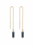 TH0051 Kyanite Rondelle Gold Threaders