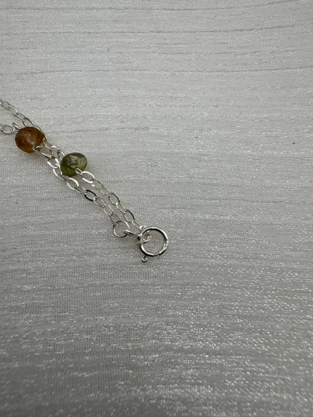 B0091 Tourmaline Beaded Bracelet (S925)