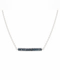 N0040 Kyanite Rondelle Necklace (S925)