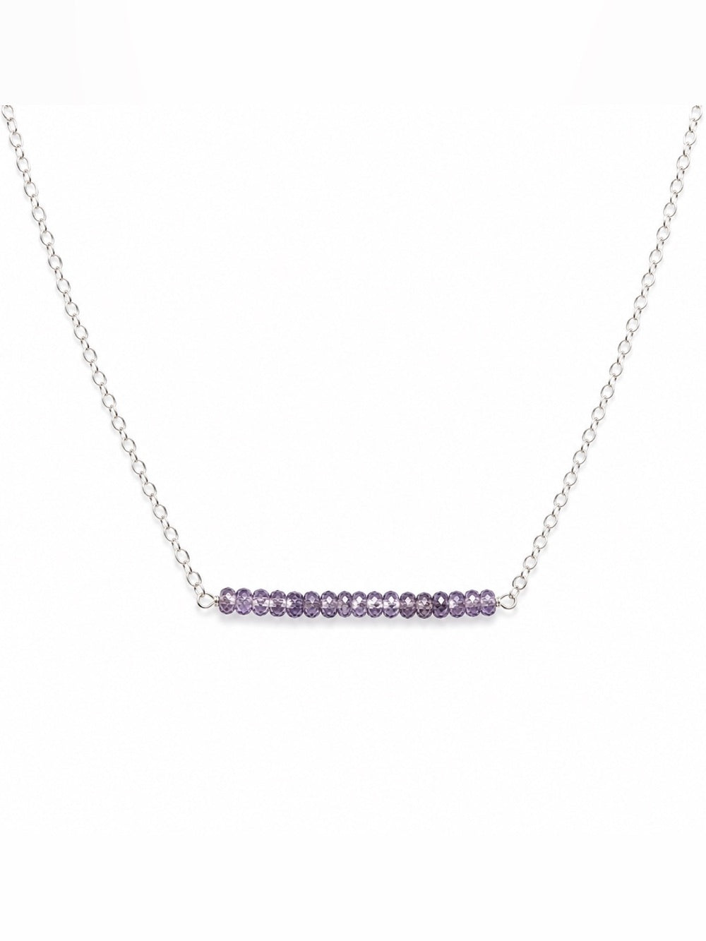 N0059 Tanzanite Rondelle Necklace (S925)