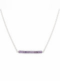 N0059 Tanzanite Rondelle Necklace (S925)